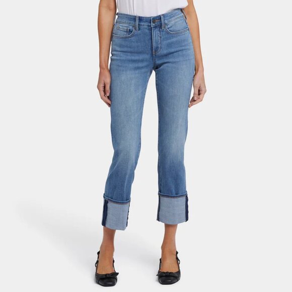 NYDJ Marilyn Straight Cuff Jeans Women's 6 PETITE Barcelona Breeze NWT - Picture 2 of 12